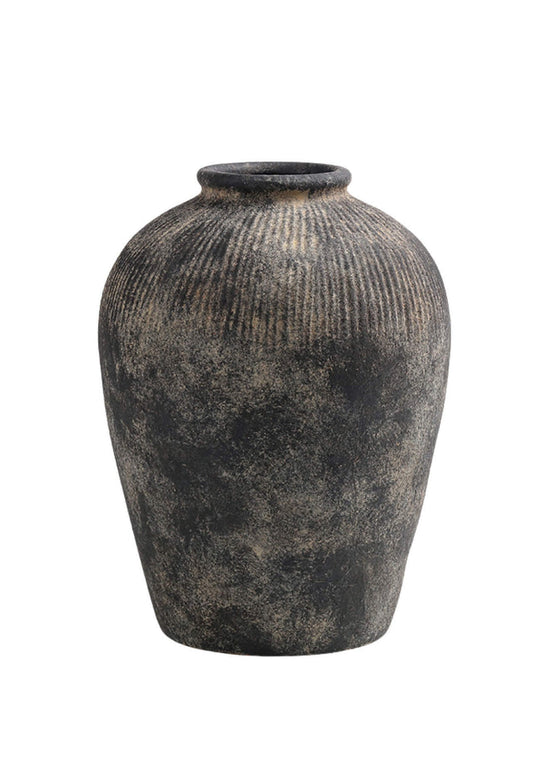 Black Terracotta Vase Medium 4101