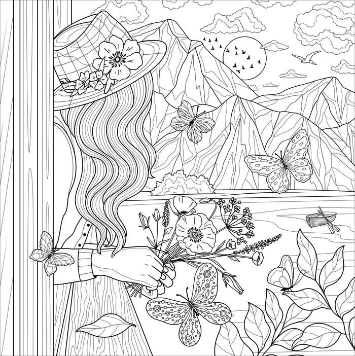 Boho Dreams Coloring Book