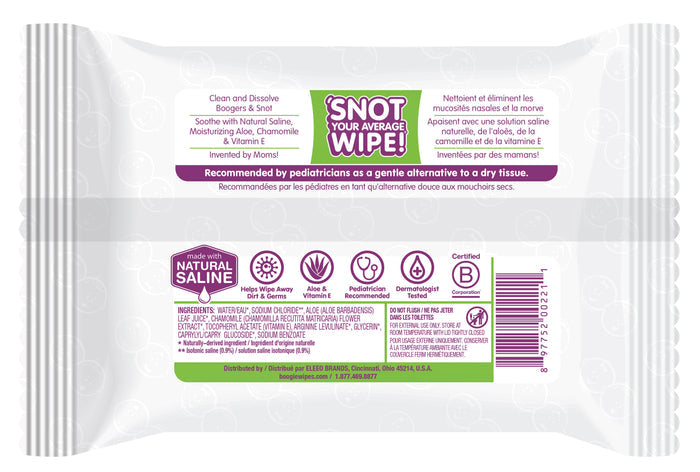 Boogie Wipes® Saline Nose Wipes (Case)
