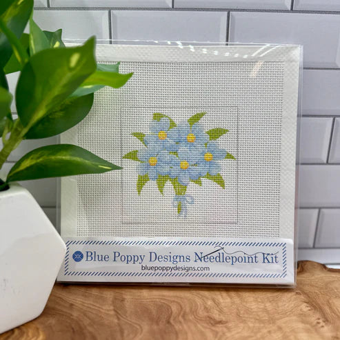 Bouquet of Blue Flowers Needlepoint Kit