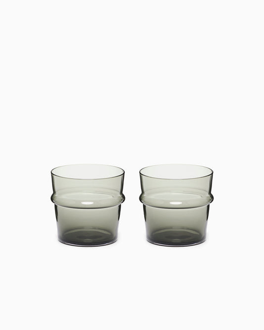 Boya Low Glasses - Smoked Grey Set of 2
