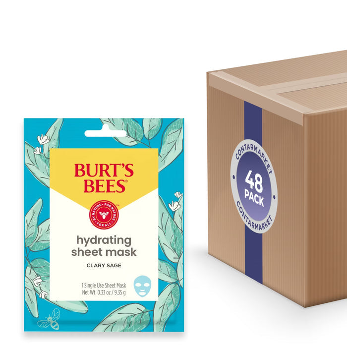 Burt's Bees Hydrating Sheet Mask with Clary Sage - 48 Pack