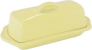 Butter Dish Soft Yellow