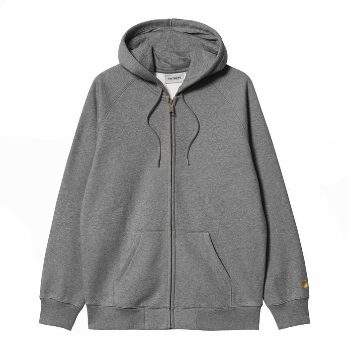 Carhartt WIP Chase Zip Jacket Hooded Dark Grey Heather/Gold
