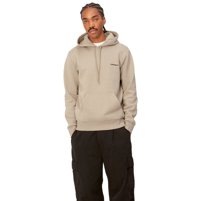 Carhartt WIP Hooded Script Embroidery Sweat Wall/Black