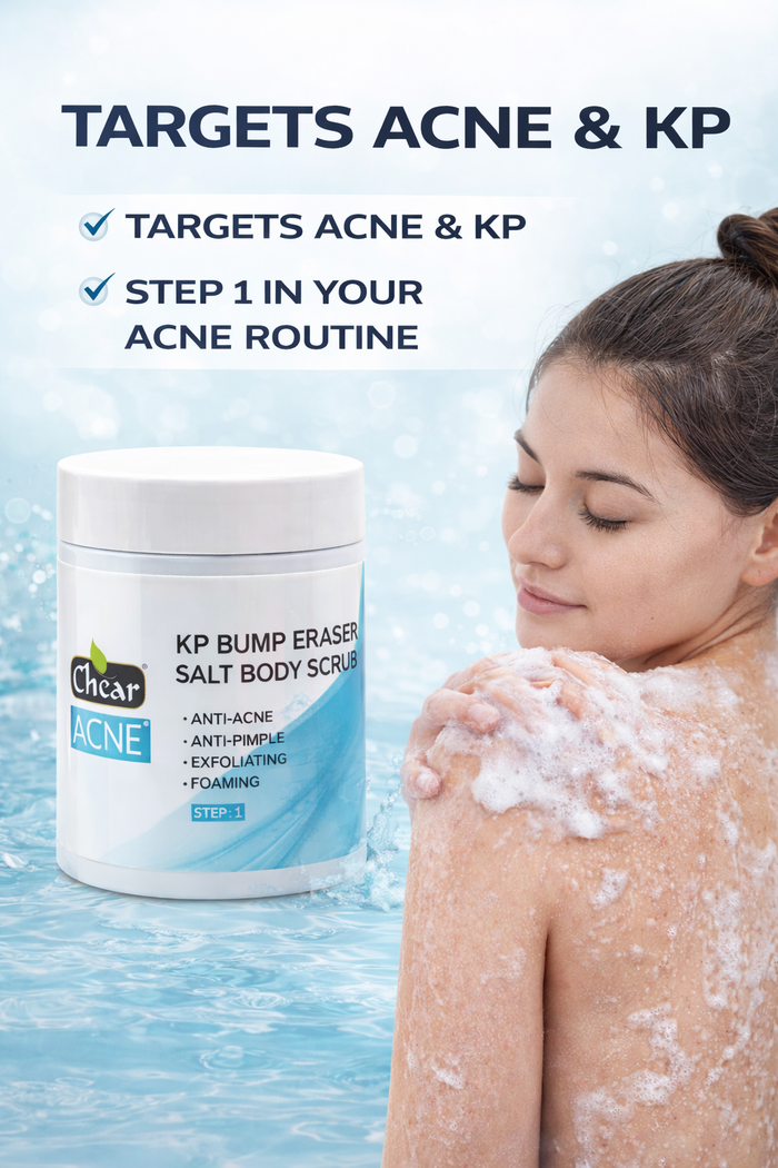 Chear KP Bump Eraser Body Scrub 300g | Keratosis Pilaris & Acne Body Scrub | Smooth Rough Skin, Strawberry Legs & Bacne | Salicylic Acid + Niacinamide