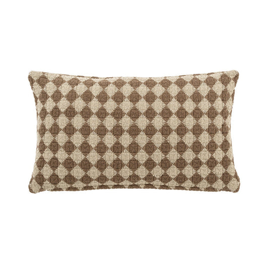 Check Weave Pillow - Brown