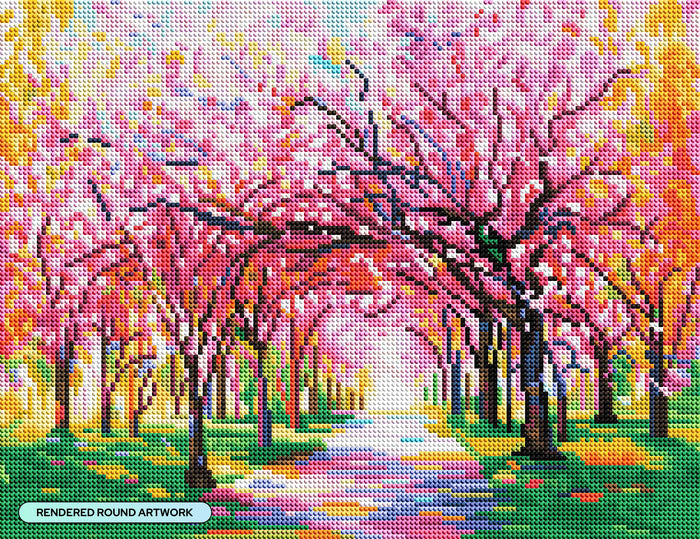 Cherry Blossom Trees - Diamond Art Club DIY Kit