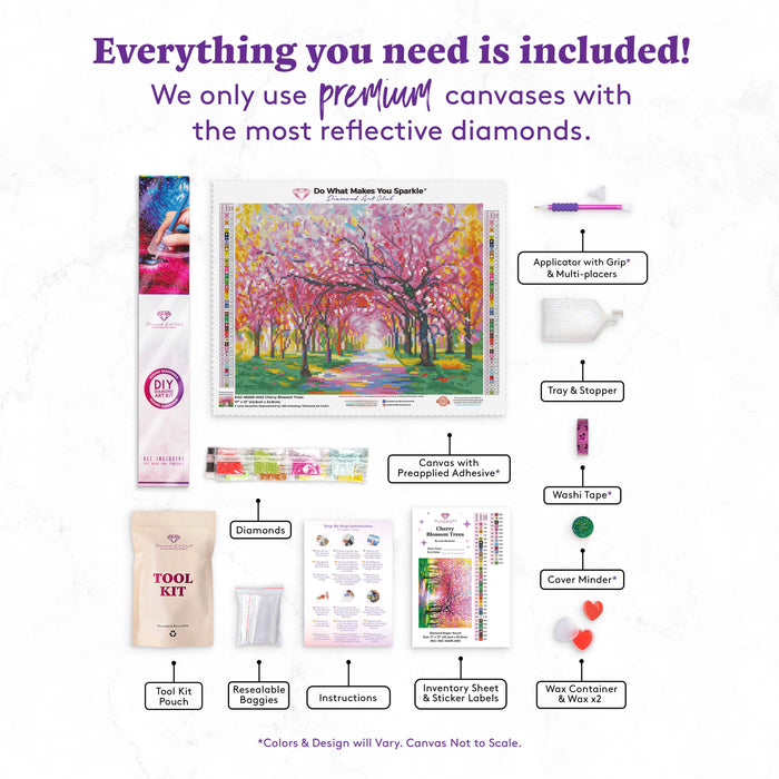 Cherry Blossom Trees - Diamond Art Club DIY Kit