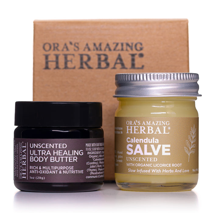 Coconut Free Salve and Butter Set Travel Size White Background Square