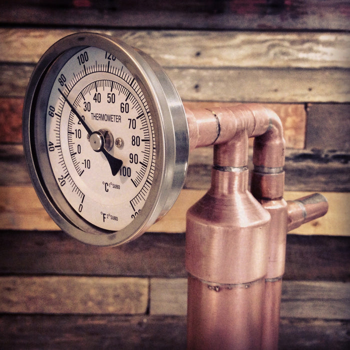 Copper Column Thermometer & Copper Fitting Combo