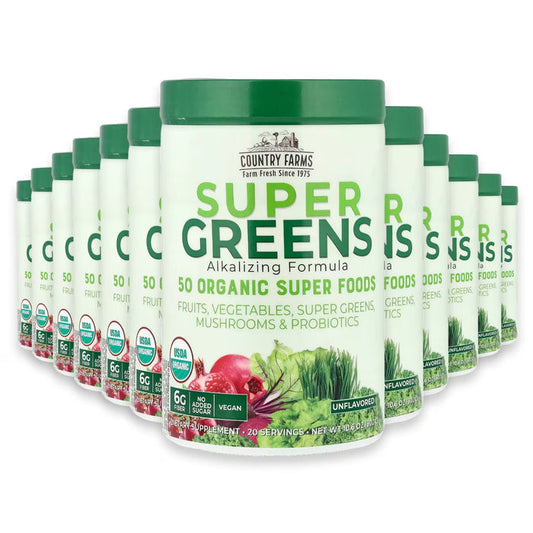 Country Farms Super Greens Powder Drink Mix 10.6 oz - 12 Pack