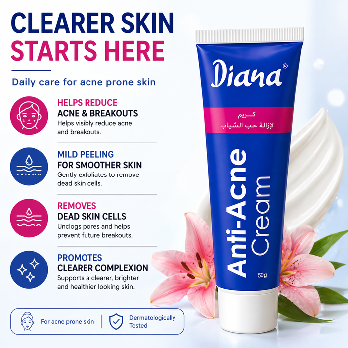 Diana Mild Peeling Facial Cream 50g | Salicylic Acid & Witch Hazel Exfoliating Face Cream