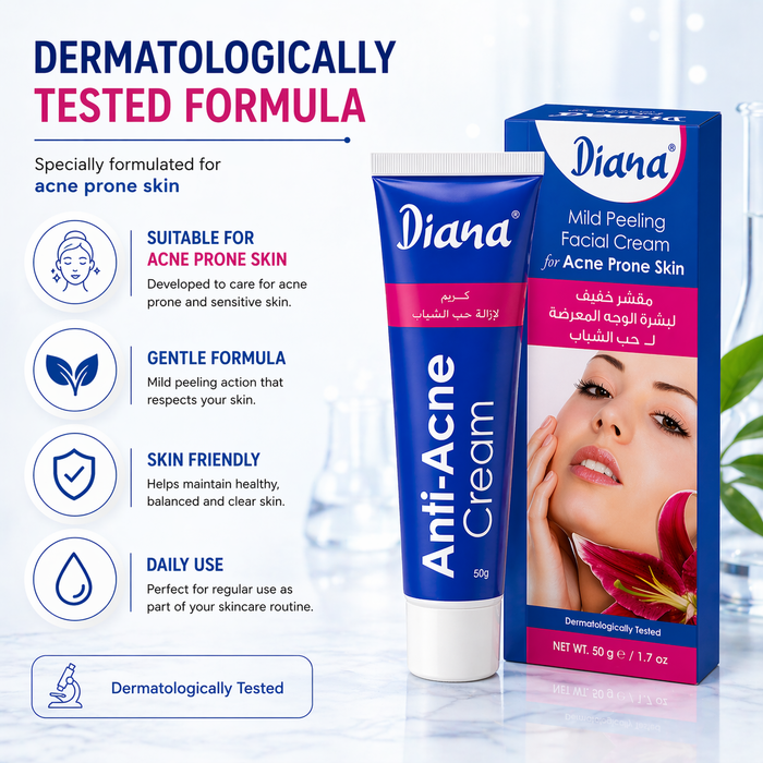 Diana Mild Peeling Facial Cream 50g | Salicylic Acid & Witch Hazel Exfoliating Face Cream