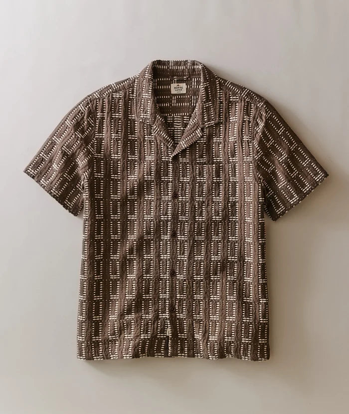 Dobby Resort Shirt Brown
