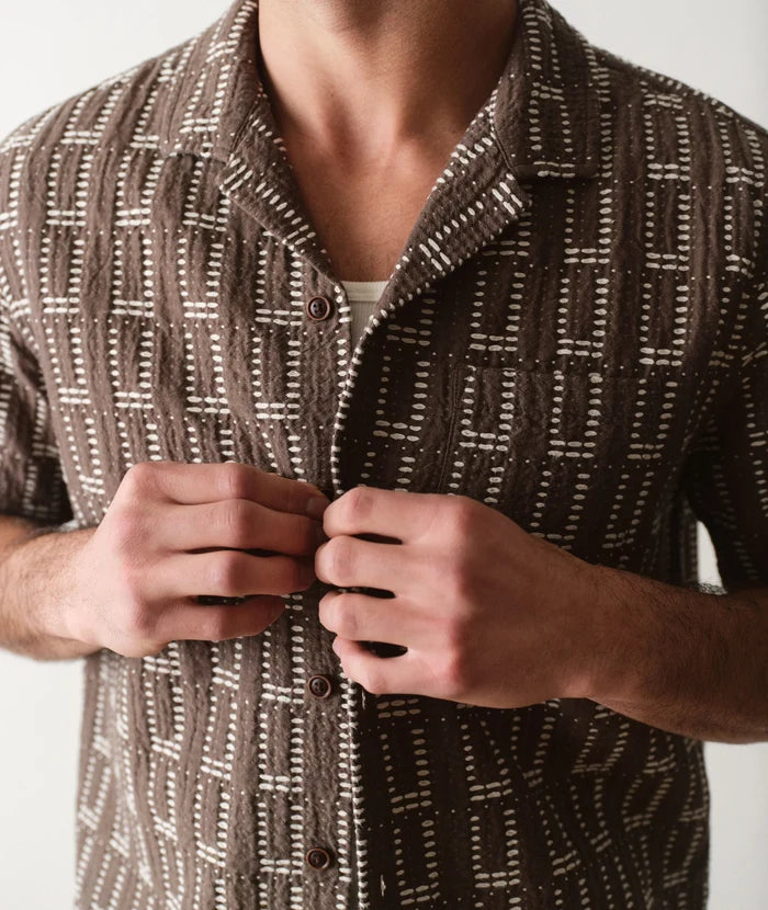 Dobby Resort Shirt Brown