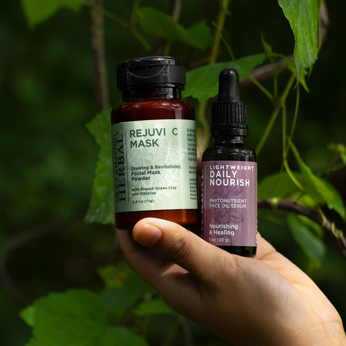 Draw Nourish and C Facecare Duo Lightweight Daily and Rejuvi C Mask Lifestyle Outdoor Human Hand