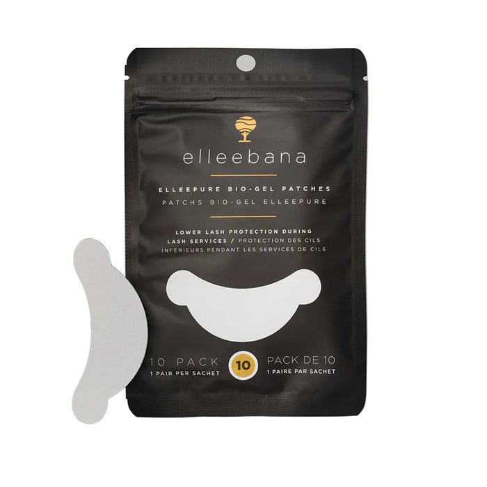 Elleebana bio-gel patches packaging on a gray background