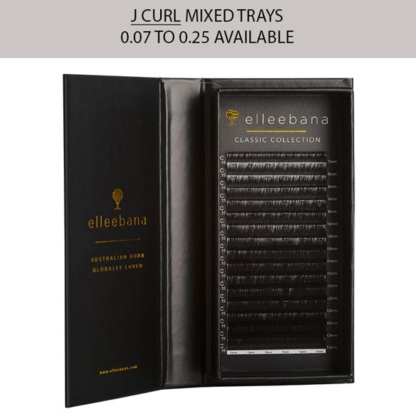 Elleebana Premium Mink Eyelashes MIXED TRAYS - J Curl