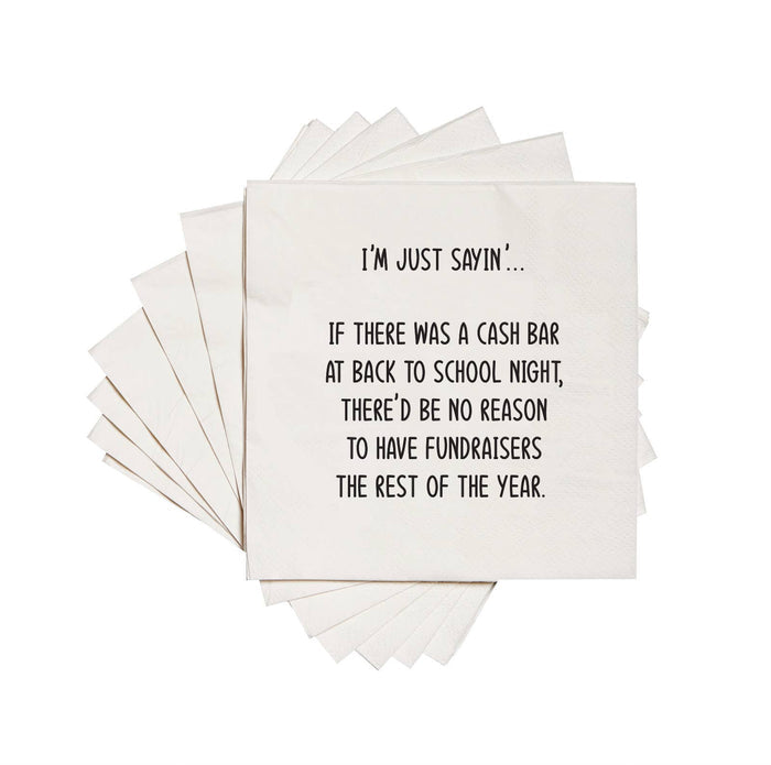 ellembee gift - If there was a cash bar at back to school Cocktail Napkins
