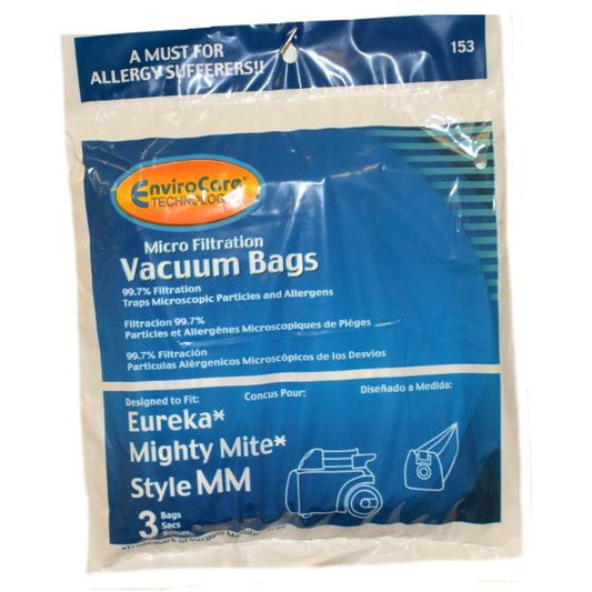 Eureka Type MM Mighty Mite 3 Model, Vacuum Bags 3pk Part 153, 153-9