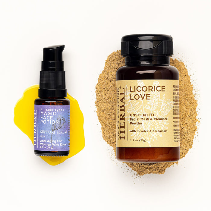 Face Love Magic Set Lifestyle Indoor White Table Background Texture
