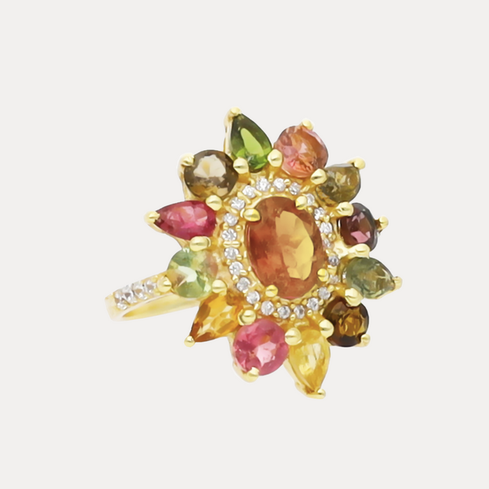 Citrine Flora Ring | BuDhaGirl