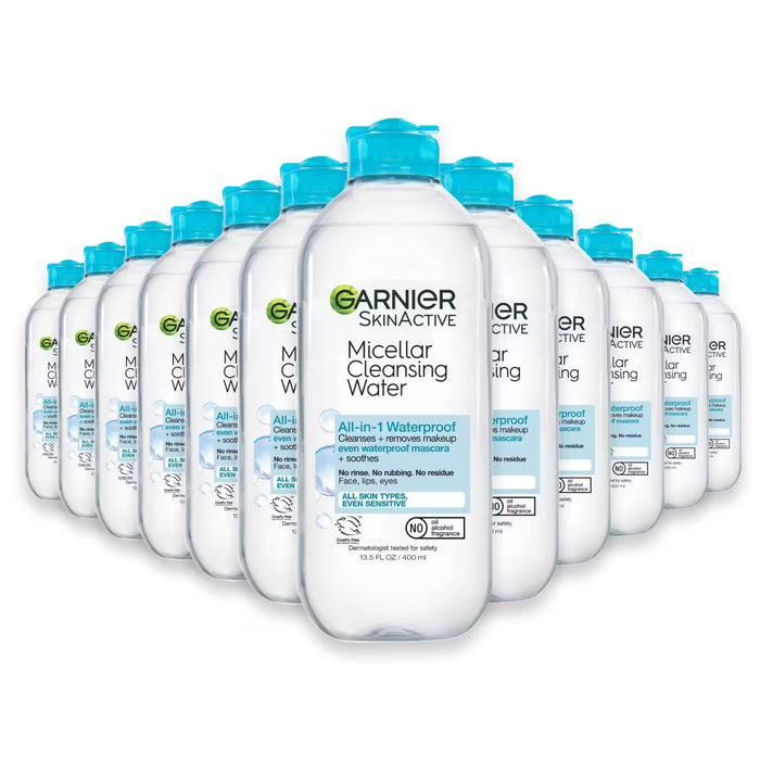 Garnier SkinActive Micellar Cleansing Water for Waterproof Makeup - 13.5 oz - 12 Pack