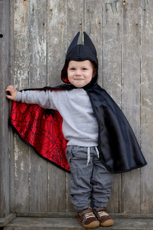 Great Pretenders Reversible Spider/Bat Toddler Cape 2-3