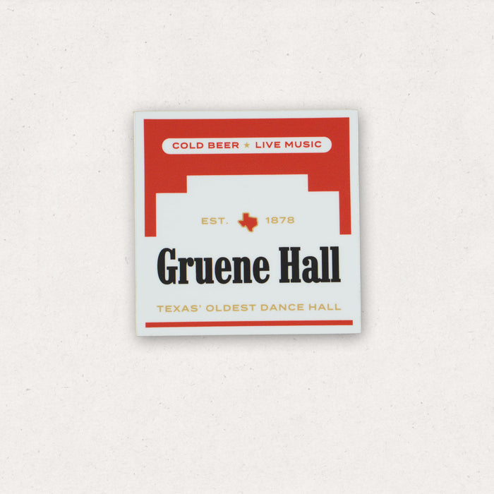 Gruene Hall Red Pack Sticker
