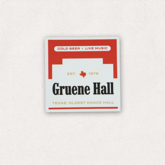 Gruene Hall Red Pack Sticker