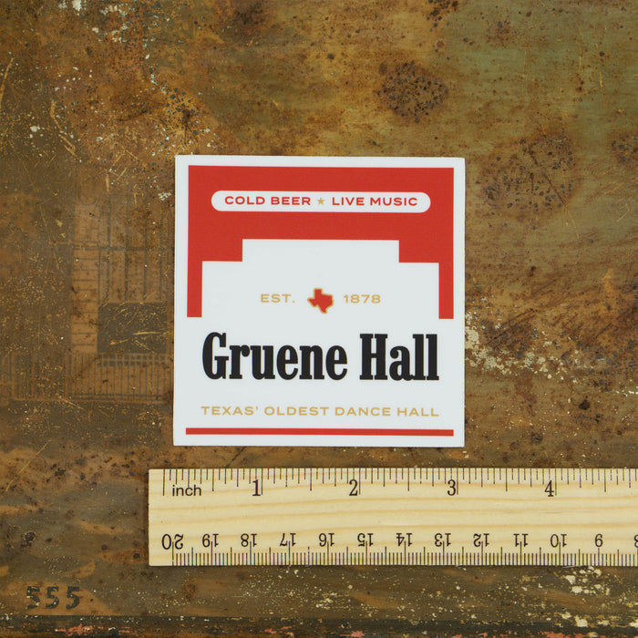 Gruene Hall Red Pack Sticker