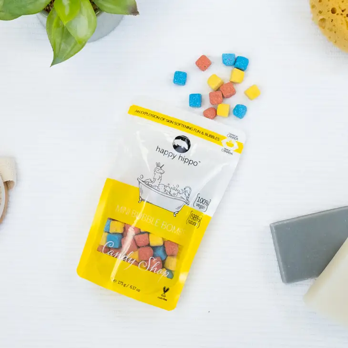Happy Hippo Bath Co Mini Bubble Bombs, 6oz Bag