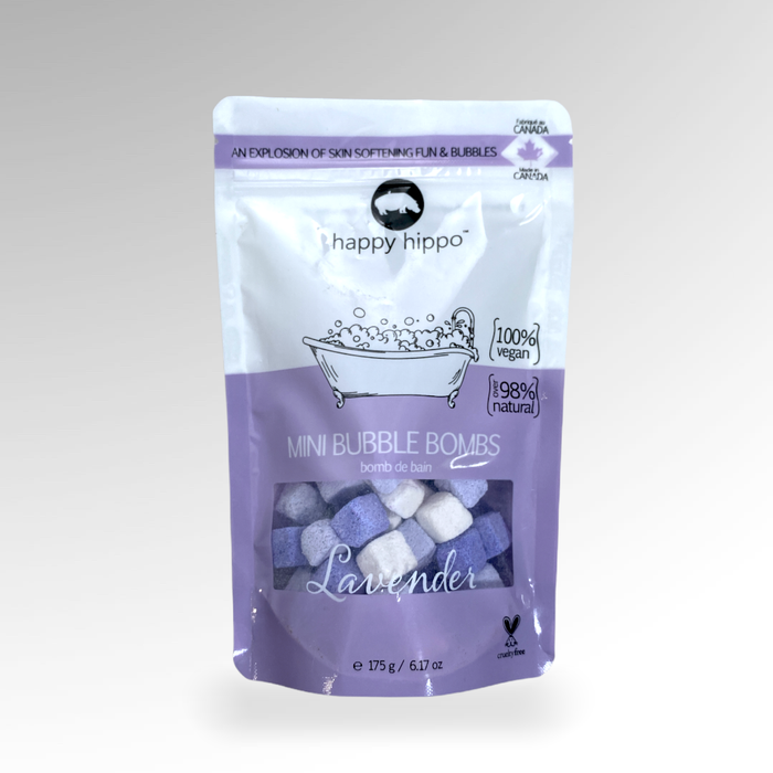 Happy Hippo Bath Co Mini Bubble Bombs, 6oz Bag