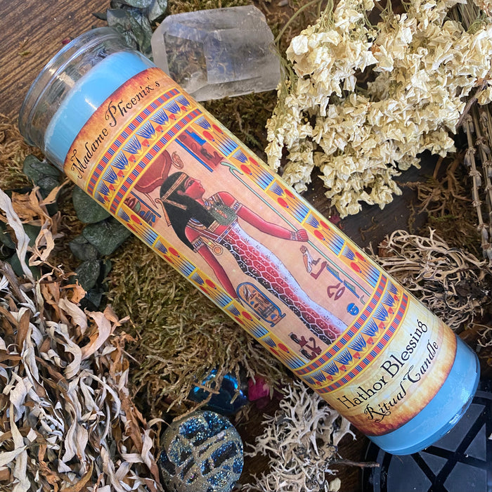 Hathor Goddess 7 day Blessing Candle