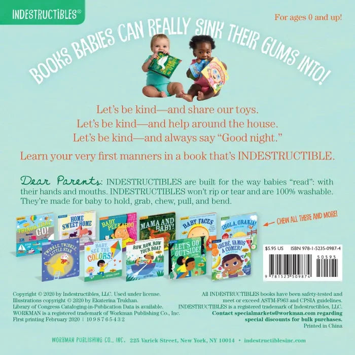 Indestructibles Books - Let's Be Kind