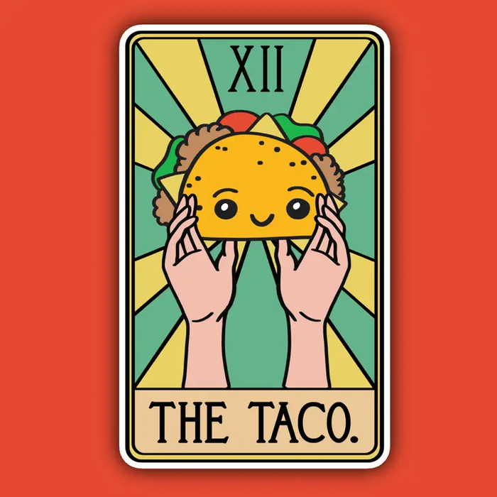 Indigo Maiden 'The Taco' Tarot Card Vinyl Sticker