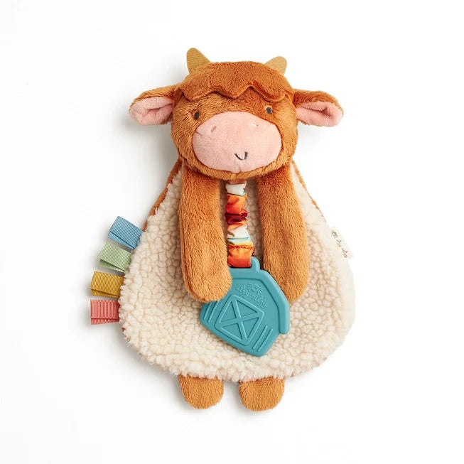 Itzy Ritzy Itzy Lovey Plush with Teether - Highland Cow