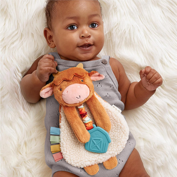 Itzy Ritzy Itzy Lovey Plush with Teether - Highland Cow
