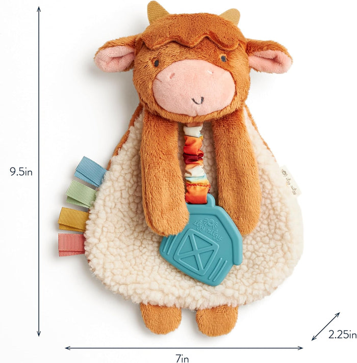 Itzy Ritzy Itzy Lovey Plush with Teether - Highland Cow