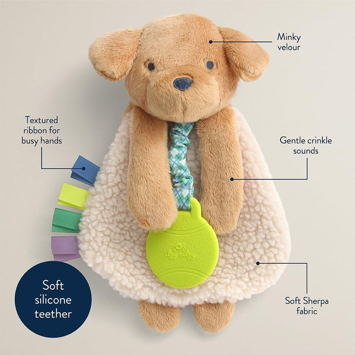 Itzy Ritzy Itzy Lovey Plush with Teether - Puppy