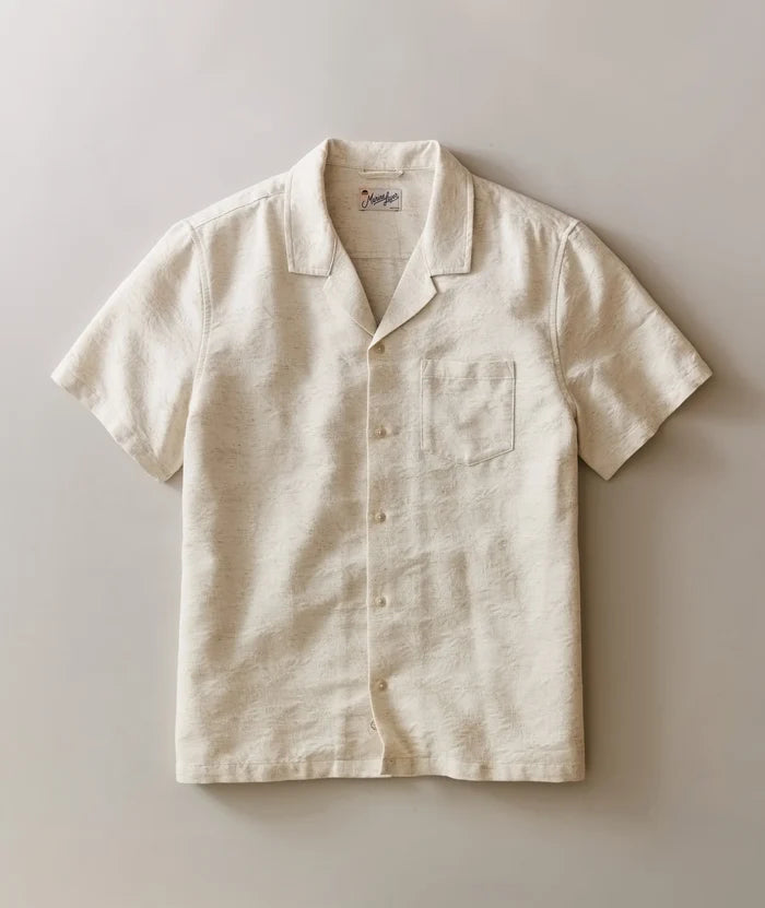 Jacquard Resort Shirt Natural/Tan