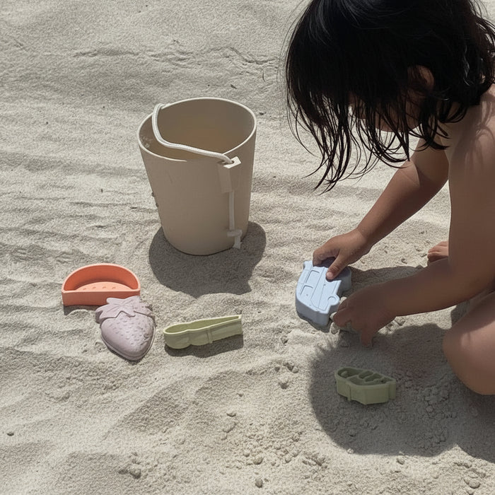 Kids Beach Silicone Bucket & Spade Set - 6pcs