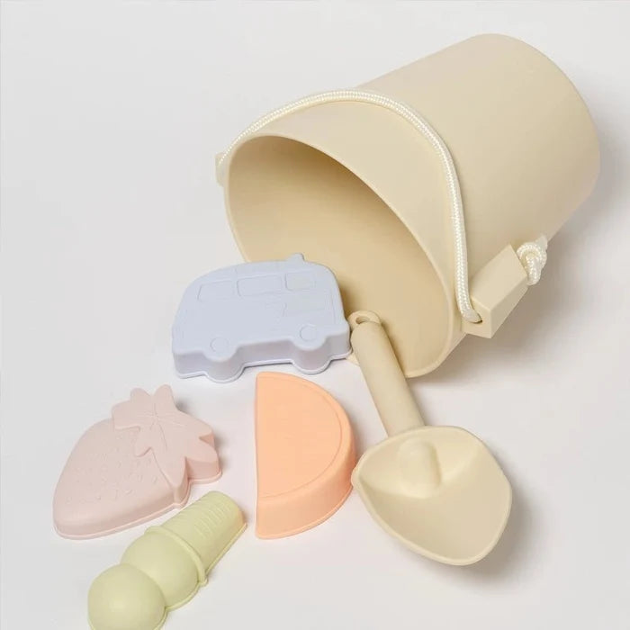 Kids Beach Silicone Bucket & Spade Set - 6pcs