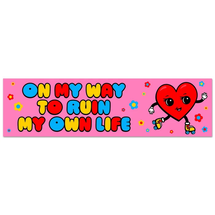 Krystan Saint Cat 'On My Way to Ruin My Own Life' Vinyl Sticker