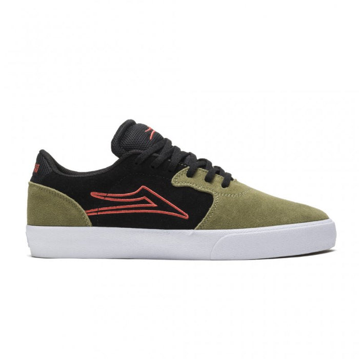 Lakai Cardiff Shoe Olive Black Suede