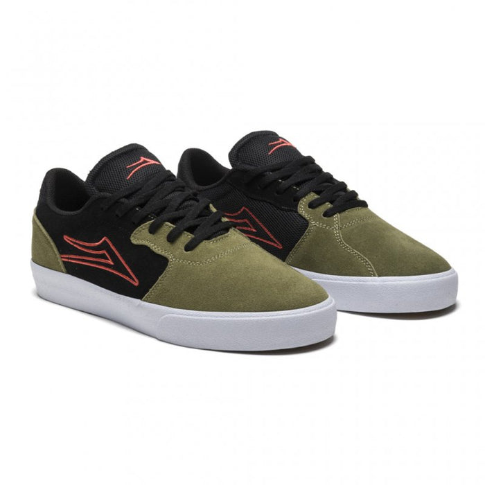 Lakai Cardiff Shoe Olive Black Suede