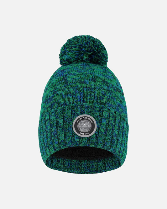 Lined Knit Pompom Hat Black And Blue | Deux par Deux | Jenni Kidz