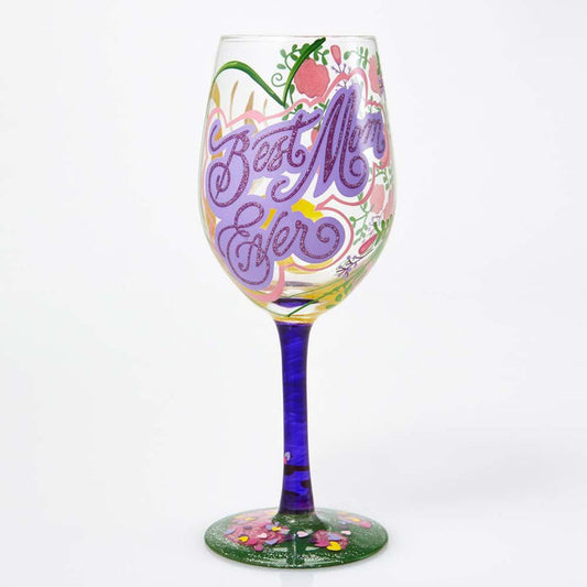 LOLITA WINE GLASS BEST MOM EVER - Cardsmart & Gift