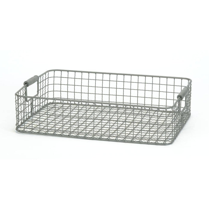 LOW RECTANGULAR WIRE BASKET - Magnolia Lane co. Home + Garden + Gift